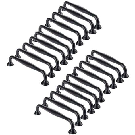 20pcs Door Handle 128mm Center Distance Black Stick Kitchen Cabinet Drawer Bedroom Pull MUMU (1/4)