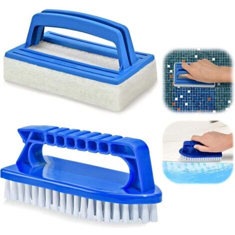 Pcs Pool Brush Set, Pool Sponges, Cleaning Pad, Sponge, Algae Brush, Cleaning Brush, Hand Scrubber, Suitable for Cleaning Dirt and Moss for Spa, Small MUMU (1/4)