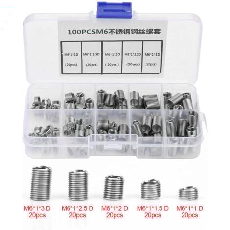 Thread Inserts Type, 100pcs Self-tapping Thread Inserts, M6 Threaded ...