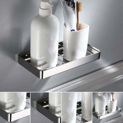 304 Stainless Steel Shower Soap Dish, Soap Holder, Sponge, Wall Mount, Soap Dish, Bathroom Hardware, Pendant (Silver) MUMU (1/4)