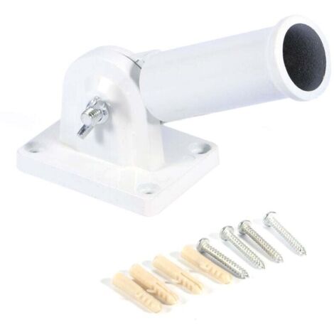 Adjustable Stainless Steel Wall Mount Flag Pole Bracket Windproof Base with Screws MUMU (1/4)
