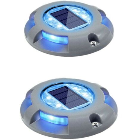 Solar Bridge Lights for Driveway, Outdoor LED Solar Lights, Waterproof for Garden, Dock, Path, Yard, 2 Pack (Blue) (1/4)