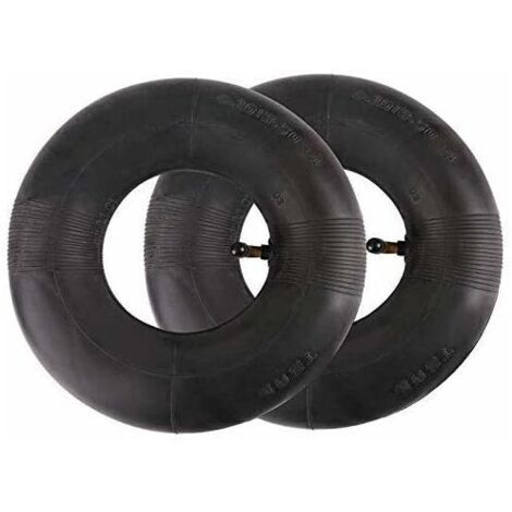 Set of 2 replacement inner tubes for hand truck, wheelbarrow, garden cart, lawnmower, replacement inner tube 4.10-4.