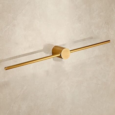 Brushed gold bathroom towel rail, brass bathroom accessories, modern interior decoration, space-saving towel rack (60 cm) (1/3)