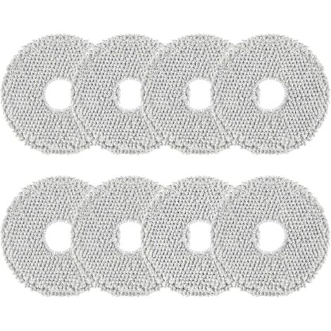 Pack of 8 Cleaning Cloths for ECOVACS DEEBOT X2/T20/T20e/T30 Pro OMNI, for Xiaomi X20/X10+ Plus for Dreame L10s/L10/L20/X40/L40 Ultra Robot Vacuum Cleaner, Reusable and Washable Replacement (1/4)