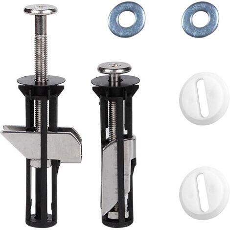 Universal toilet seat screw replacement kit (2 pieces) with metal washers of two different sizes (1/2)