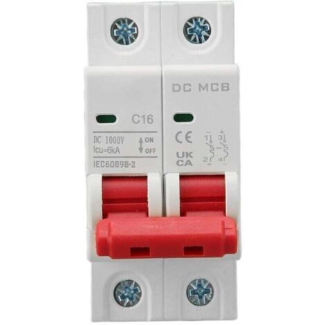 KZQ 2P 6000A Circuit Breaker, Breaking Capacity, Overload Protection, Mini Circuit Breaker, DC1000V 16A