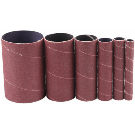 Set of 6 abrasive sleeves 115 mm, grit 120 (12/20/25/38/55/80 mm)