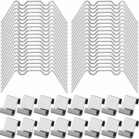 Pack of 100 greenhouse glazing clips: Includes 50 W-type clips and 50 Z-type clips in stainless steel (1/4)