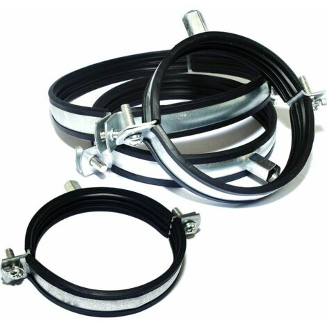 KZQ Hose Clamps with Cross-Shaped Rubber Seal - M8/10 Thread, 5pcs (Ø 125 mm) (1/4)
