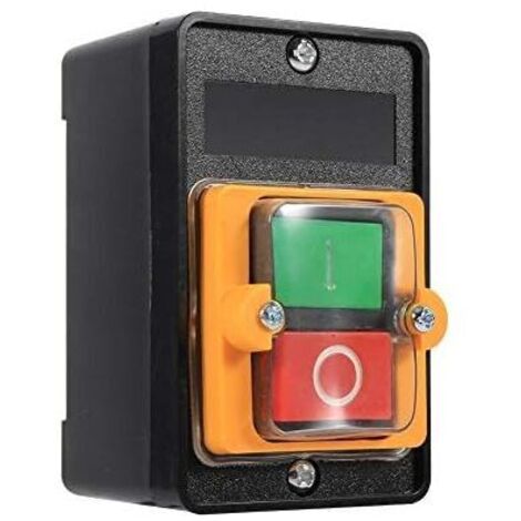 Push Button Switch, Keenso Safety Switch Emergency Stop Cut Off Waterproof 78mm ON/OFF 380V 10A Machine Tool Accessories