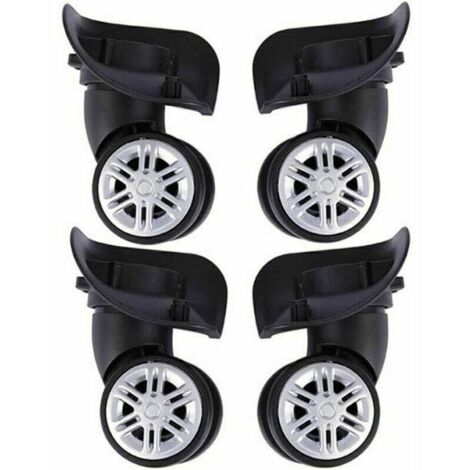 Universal replacement luggage wheels: set of left and right swivel wheels for travel suitcase, repair accessories.
