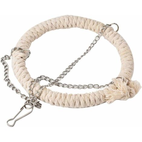 White Cotton Rope Swing, Wear-Resistant Hemp Rope Training Parrot Toy, Easy Installation - (1/4)