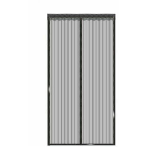 Magnetic Mosquito Net for Doors and Windows 150x240cm - Custom-Made Roll-Up Mosquito Net with Automatic Closure - Ideal for Interior Entrance Doors or Patios - Black (1/4)