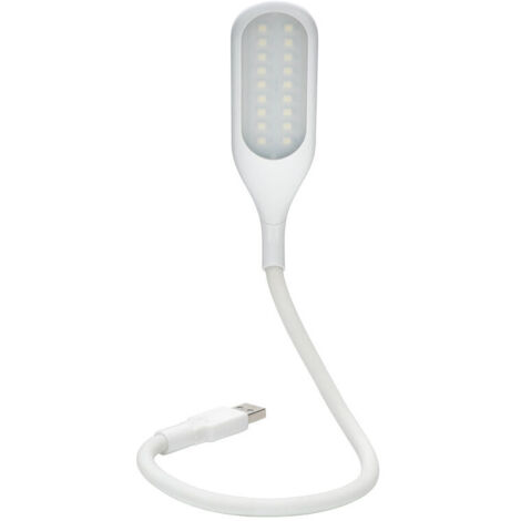 Dimmable USB lamp with 18 LEDs and 3 brightness levels, flexible gooseneck reading lamp with simple design and touch switch for laptop/keyboard (1/5)