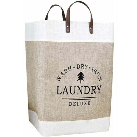 Foldable Laundry Basket - Laundry Hampers for Bedroom, Storage Organizer - Waterproof Decorative Laundry Baskets with Handle - Suitable for Bathroom and Home - Dimensions (1/4)