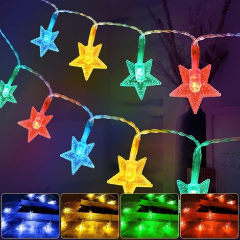 Battery Operated String Lights, 6M 40 LED Fairy Lights, 2 Modes Monochrome and Bright Indoor String Lights, Christmas Wedding Birthday Party Garden Bedroom Decoration - Multicolor (1/4)