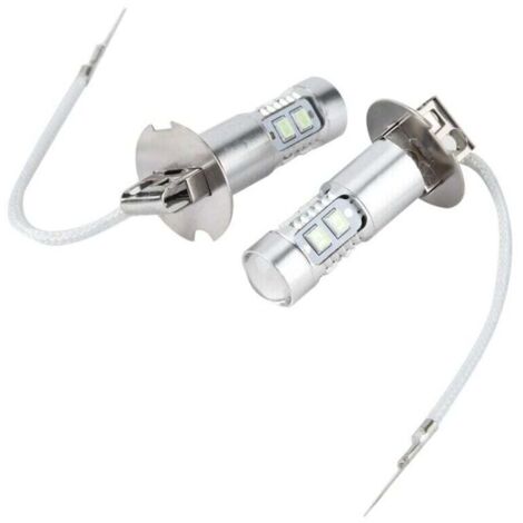 KZQ Pack of 2 LED Car Headlight Bulbs 100W 1200lm 8000K, Fog Lights and Daytime Running Lights for H3 (1/3)