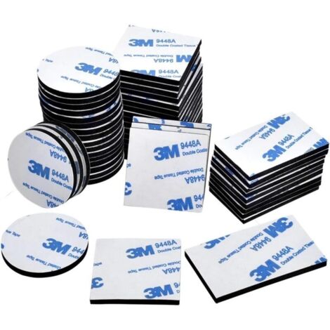 Extra-strong double-sided adhesive foam for floors, doors, plastic, glass, and metal. Powerful black adhesive mounting pad. (1/4)