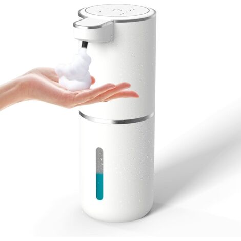 Automatic soap dispenser - 400 ml, USB rechargeable, wall-mounted electric soap dispenser with 4 adjustable levels for bathroom and kitchen (1/4)
