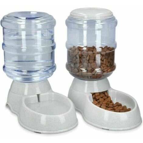 Automatic Food and Water Dispensers for Cats and Dogs, 3.8L Capacity Each (1/4)