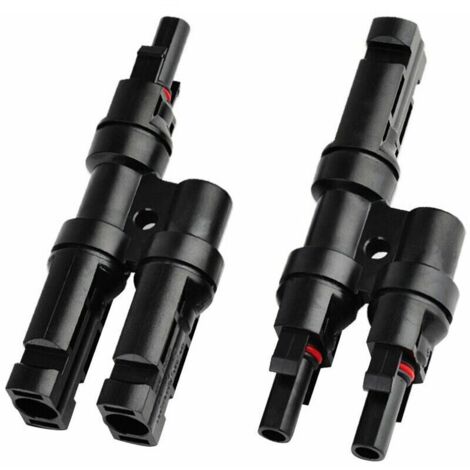 Photovoltaic Solar Panel Connector, PV Connector, T/Y Branch Connector, Cable Splitter, for Parallel Connection between Solar Panels (1/4)