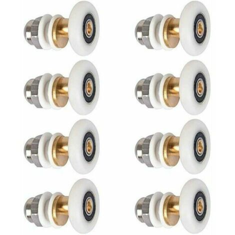 Shower door rollers: Set of 8 replacement 25mm rollers for sliding shower doors. (1/4)