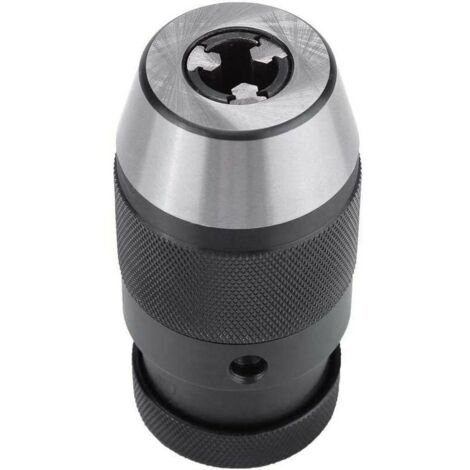 Heavy-duty B16 steel drill chuck, 0-13 mm, 1/2", self-tightening, keyless, for lathe, electric drill and press (1/4)