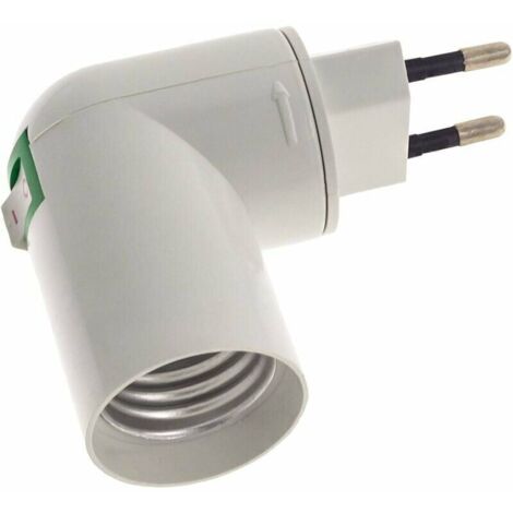 Set of 2 E27 Sockets with Wireless Switch, E27 LED Bulb Base, Plastic ...