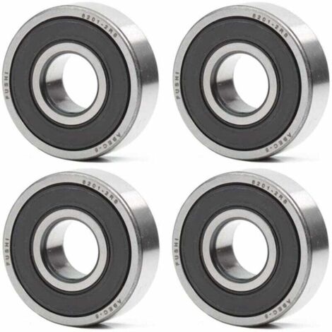 KZQ 6201-2RS 12 x 32 x 10 mm Ball Bearing - Double Rubber Seal - ABEC 5 - Pre-lubricated Ball Bearing - Pack of 4