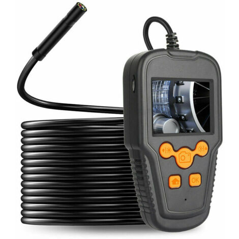 Endoscopic camera with 2.4-inch LCD screen - 1080p HD resolution - 8mm lens - IP68 - Portable endoscope for home and industrial use - Integrated LED lighting (2m) (1/4)