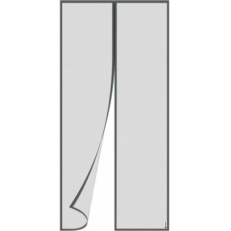 Kartokner Magnetic Door Screen - Dimensions 36 x 82 Inches (90x210 cm) - Magnetic Mosquito Net Curtain for Doors and Windows - Grey (1/4)