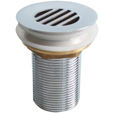 Fixed waste fitting for hand basin without overflow - free flow - brass grid (1/4)