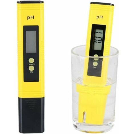 pH meter, water quality tester, professional pH tester with LCD screen for swimming pools, aquariums, plants and drinking water. (1/4)