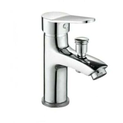 Shower mixer tap, single-hole shower faucet with dual hot and cold water function, alloy (1/4)