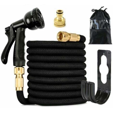 Automatic expandable copper garden hose, high pressure, perfect for car cleaning, conforms to European standards, extends to a length of 15 meters after stretching. (1/4)