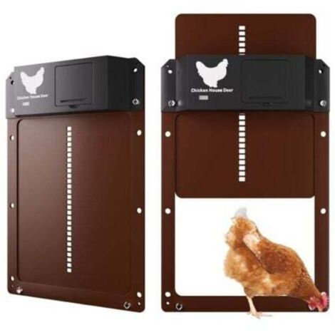 New Automatic Chicken Coop Door, Automatic Waterproof with Light Sensor, Battery Operated Induction Chicken Coop Door
