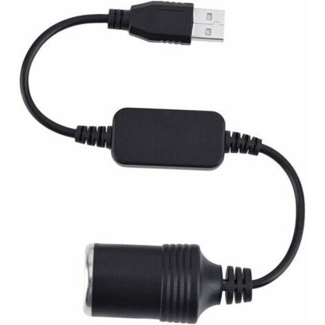 Convertisseur de prise allume-cigare USB A mâle vers 12 V (1/4)