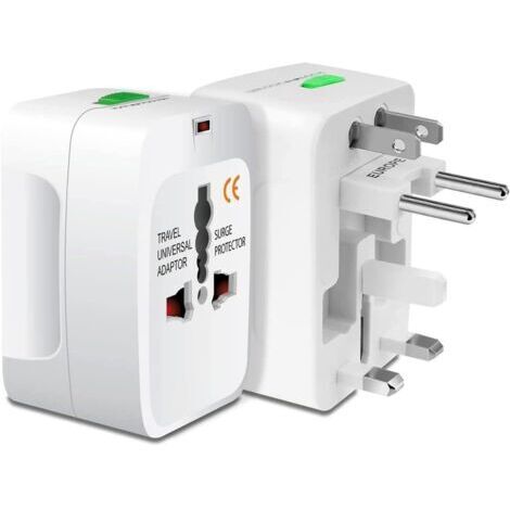 Gotrays – Adaptateur de voyage universel 150 pays – Compatible AU, UK, US, EU – Conception à enfiler pour une utilisation simple (1/4)