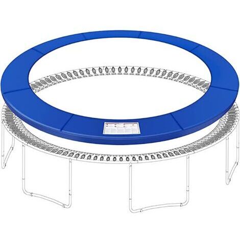 Accessoires de Remplacement de Trampoline, Tapis de sécurité pour Trampoline, Housse de Chevet à Ressort colorée, Protection Anti-UV imperméable pour Accessoires de Trampoline Rond (1/4)