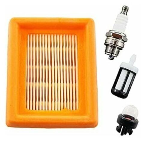 Kit de Filtre à Air et Bougie d'Allumage pour Débroussailleuses Stihl FS120, FS200, FS250, FS300, FS350, FS400, FS450, FS480, BT120, BT121, BT130. (1/4)
