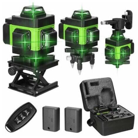 XVX – Niveau laser 4D 16 lignes – Auto-nivelant 3° – Batterie lithium rechargeable – Précision ±0,2 mm/10 m – Portée 25 m – IP54 (1/4)