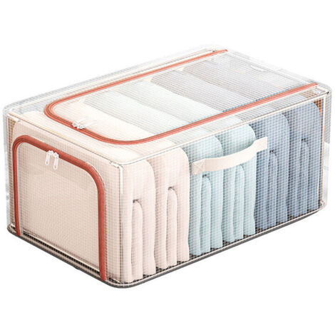 Armoire de grande capacité avec poches cousues, armoire en PVC, boîte de rangement pliable multicouche (1/4)