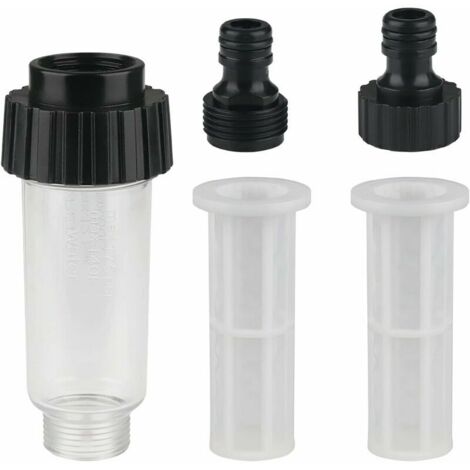 XVX Filtre eau Filtre pour Nettoyeur Pompe de Jardin Filtre Tuyau Arrosage avec Raccord d'eau 3/4,1 connecteurs,2 filet de filtre pour Nettoyeur Haute Pression Pompe de Jardin,