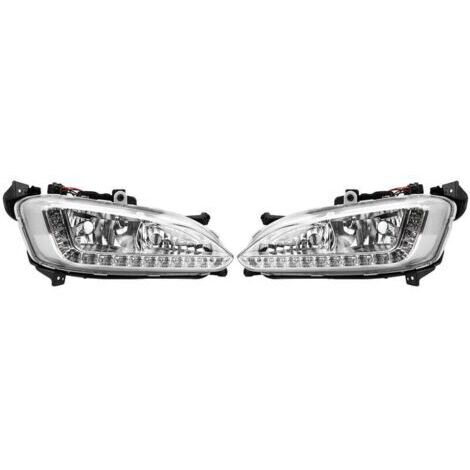 XVX – Paire de feux diurnes LED DRL 12V – Couvercle antibrouillard pour Hyundai Santa Fe/IX45 2013-2015 – Résistance à l'eau et aux chocs (1/4)