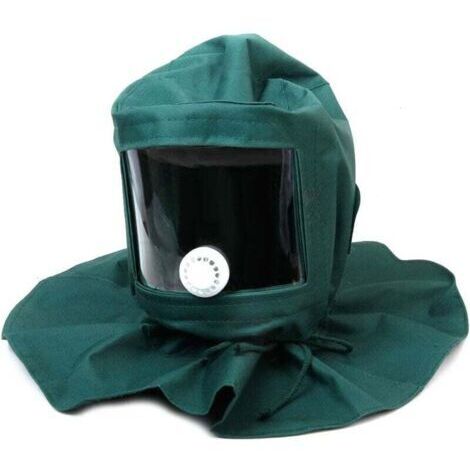 Casque Masque de Protection Anti-Vent Anti-poussière pour Sablage Sableuse (1/4)