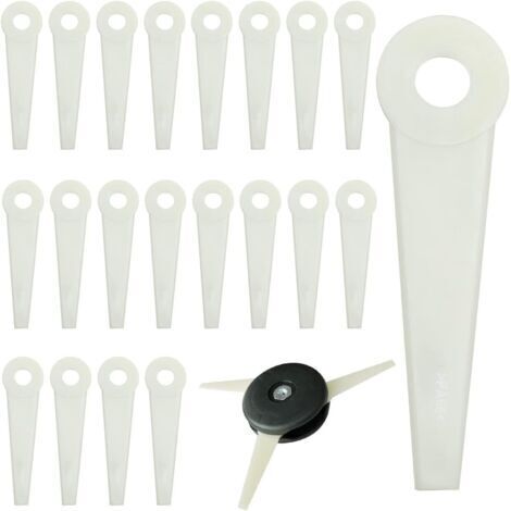 Lame Coupe Bordure, RosyFate Lot de 20 Lames de Rechange pour Coupe Bordure, Lame Tondeuse, Lame Plastique Coupe Bordure pour Stihl Coupe Bordure Polycut 5-3,6-3,7-3,10-3,20-3,40-3,41-3 (1/4)