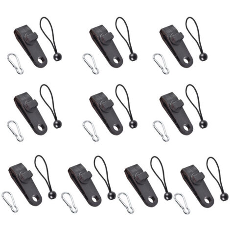 12 pièces pinces de bâche ensemble de pinces de bâche robustes pince d'auvent instantanée pour bâche tente caravane couverture d'ombre de jardin noir (12) (1/4)