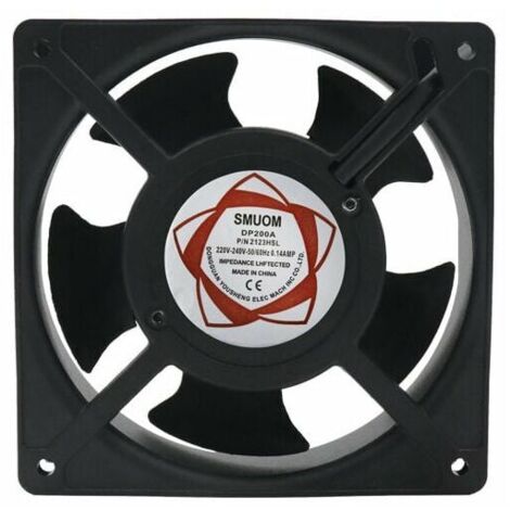 Ventilateur axial pour cassette de cheminée, insérable, haute température, de pales métalliques, silencieux et universel. 120 x 120 x 38 mm. - (1/4)