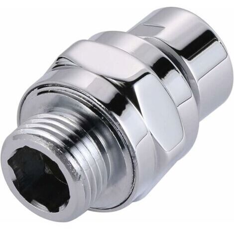 Connecter à Bras de Douche Connecteur de Douche Adaptateur Pivotant RéGlable d'angle de TêTe de Bras de Douche à Rotule en G1/2 Laiton Chromé (1/4)